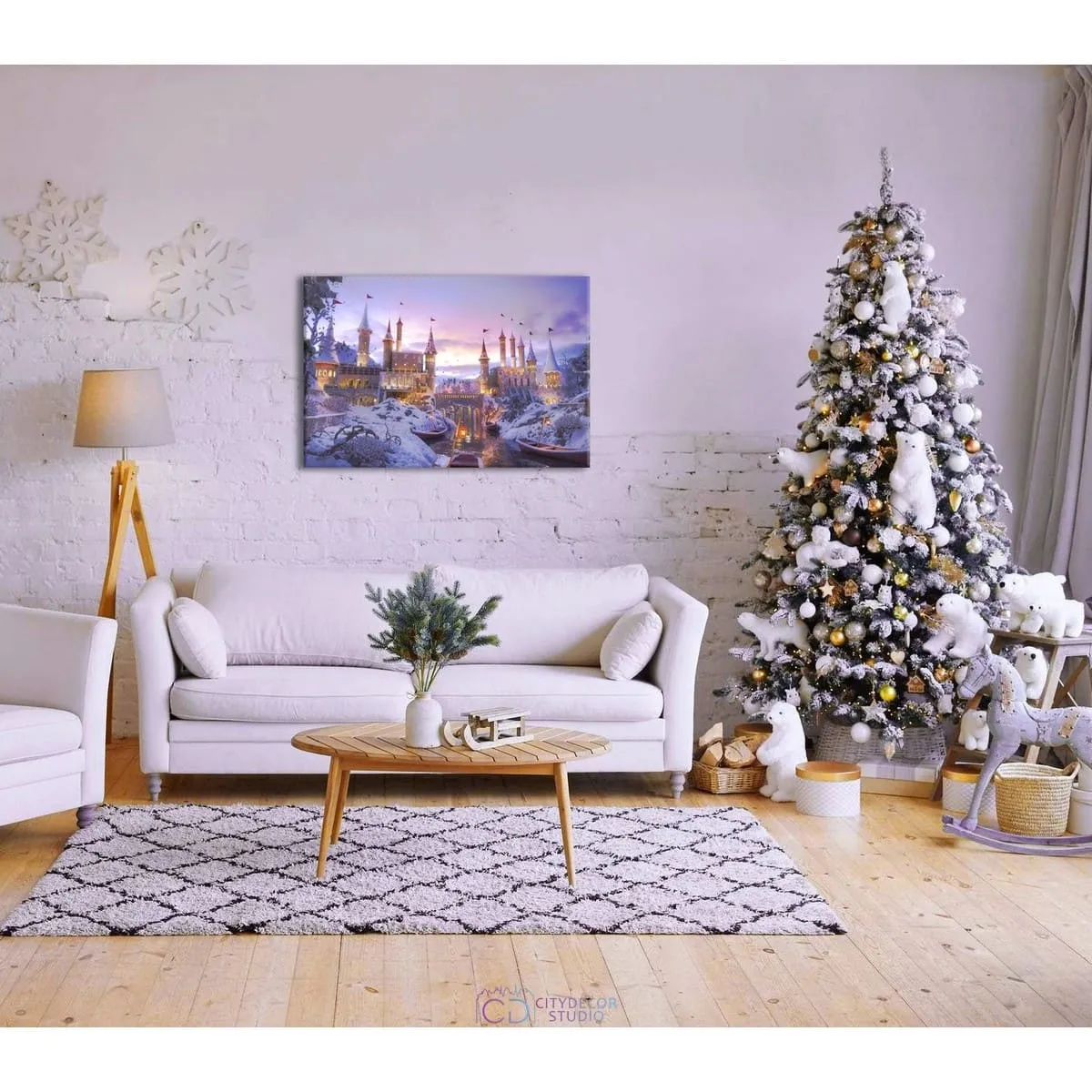 Модульная картина Citydecor Новый Год арт. 1.220 (1 модуль) 60x90 см