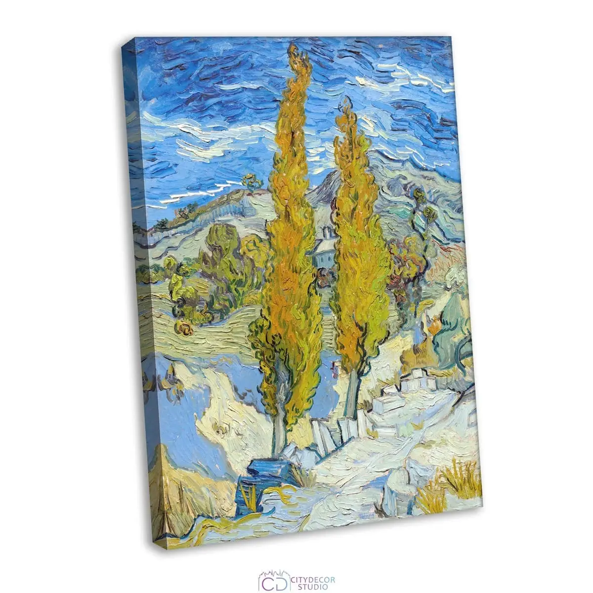 Модульная картина Citydecor "Тополя в Сен-Реми", Винсент ван Гог. Репродукция, арт. 1.280 (1 модуль) 60x90 см