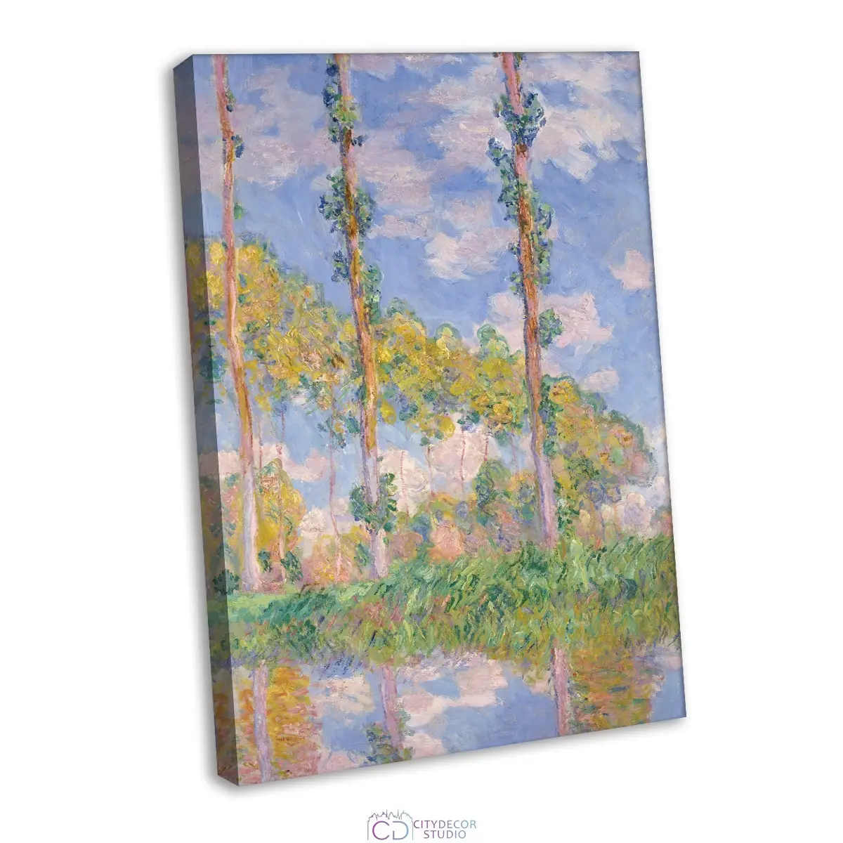 Модульная картина Citydecor "Тополя на солнце", Клод Моне. Репродукция, арт. 1.298 (1 модуль) 60x90 см