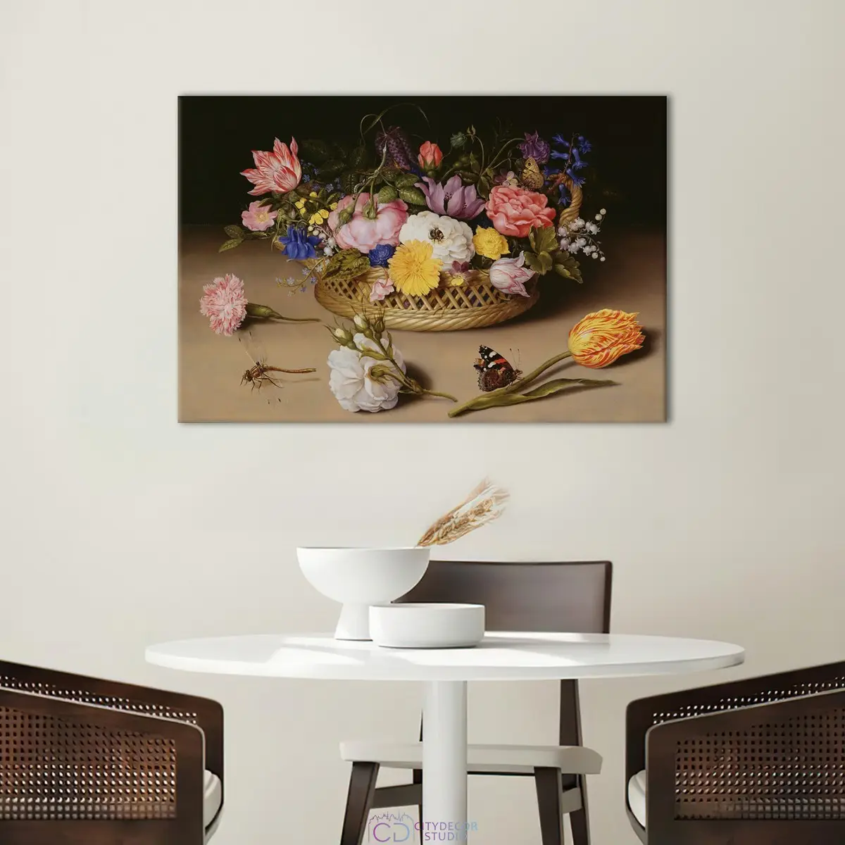 Модульная картина Citydecor &quot;Цветочный натюрморт&quot;, Амброзиус Босхарт. Репродукция, арт. 1.310 (1 модуль) 60x90 см