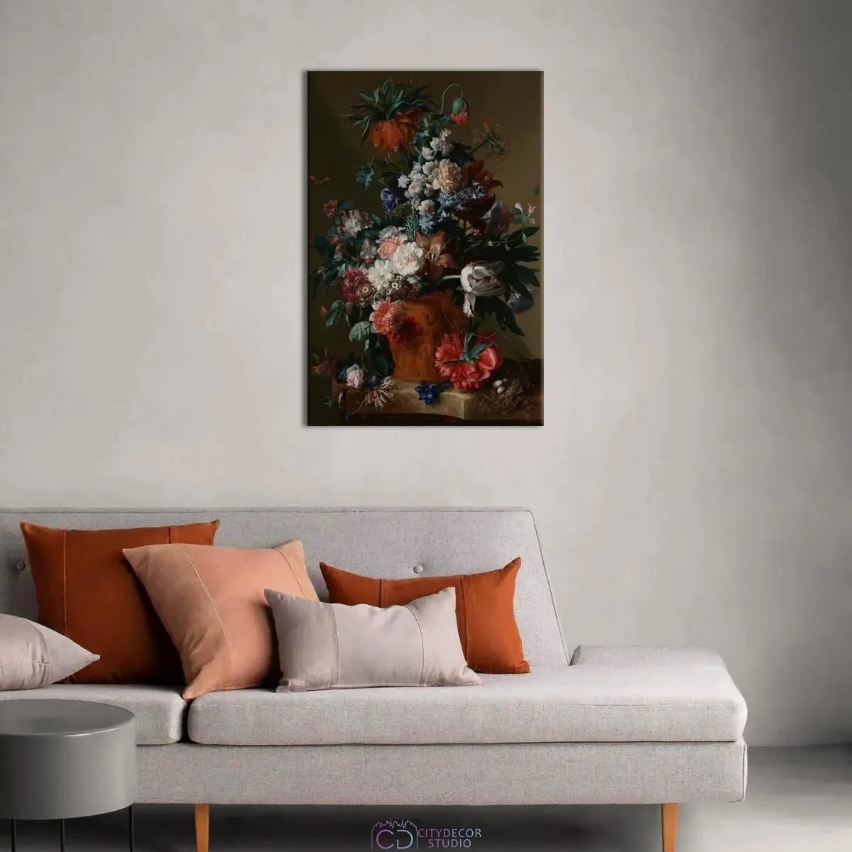 Модульная картина Citydecor "Цветы в вазе", Ян ван Хейсум. Репродукция, арт. 1.316 (1 модуль) 60x90 см