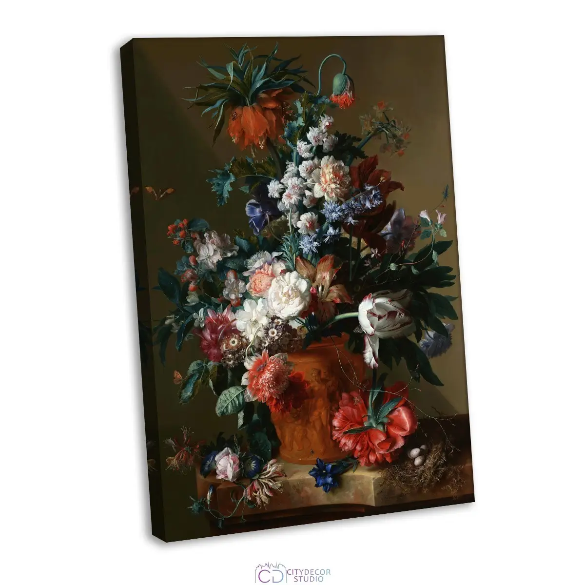 Модульная картина Citydecor "Цветы в вазе", Ян ван Хейсум. Репродукция, арт. 1.316 (1 модуль) 60x90 см