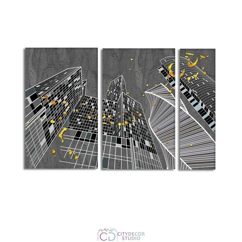 Модульная картина Citydecor Города/Архитектура арт. 11.1 (3 модуля) 75x118 см