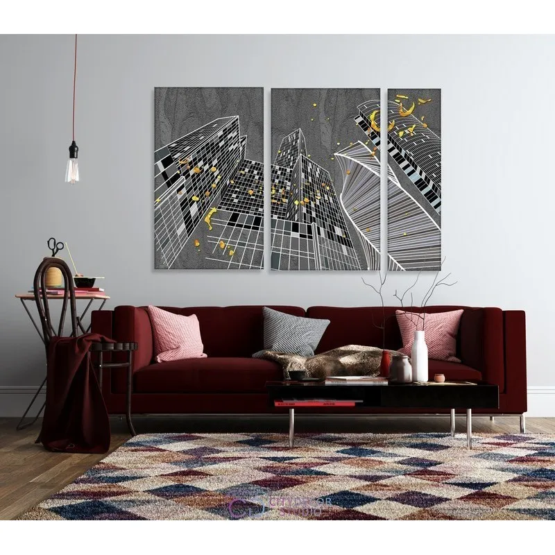 Модульная картина Citydecor Города/Архитектура арт. 11.1 (3 модуля) 75x118 см