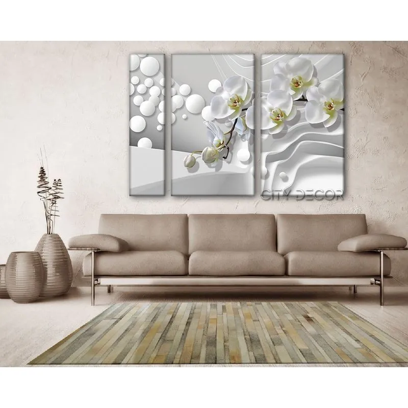 Модульная картина Citydecor Цветы/Растения арт. 11.21 (3 модуля) 75x118 см