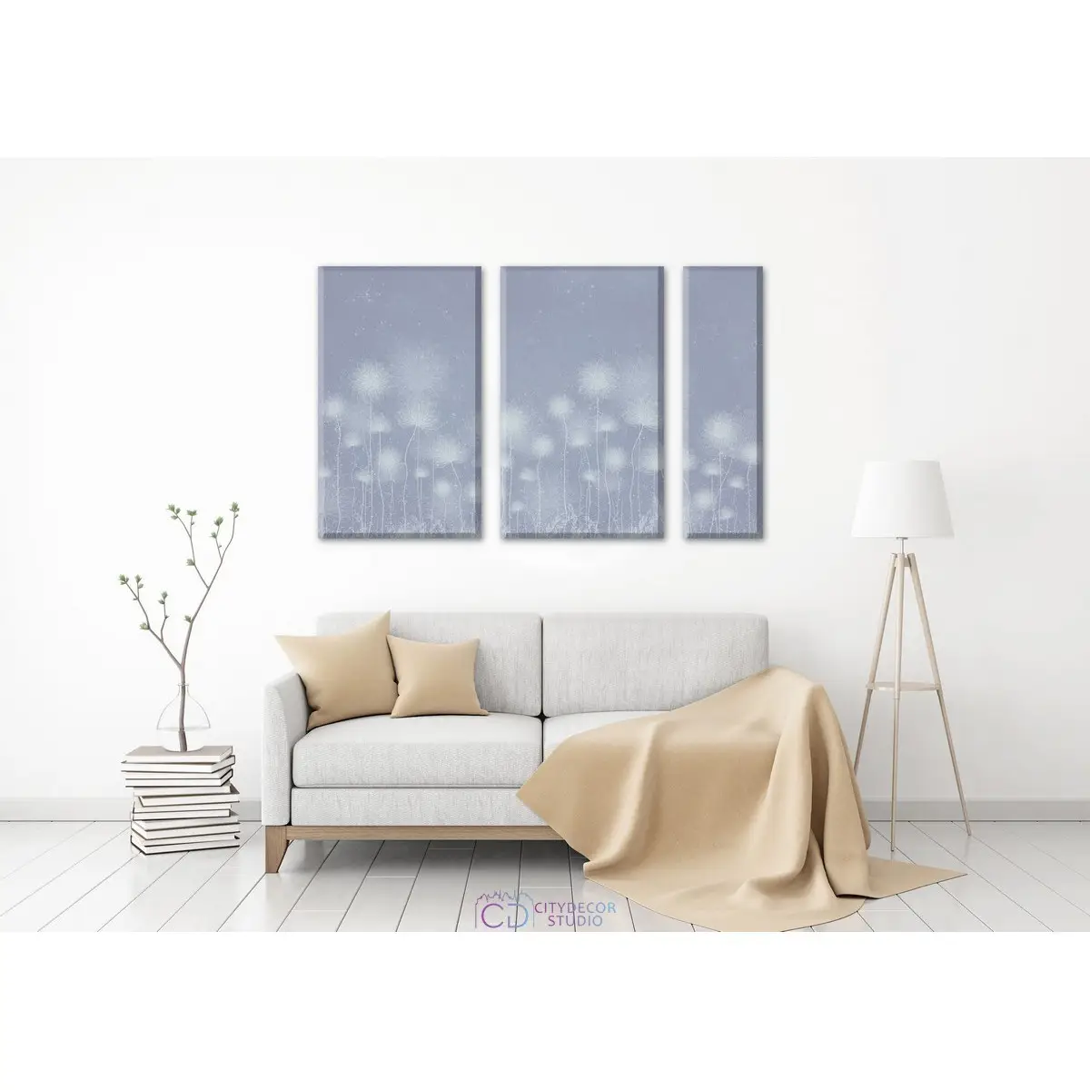 Дизайнерская модульная картина Citydecor Невесомость арт. 11.53 (3 модуля) 75x118 см