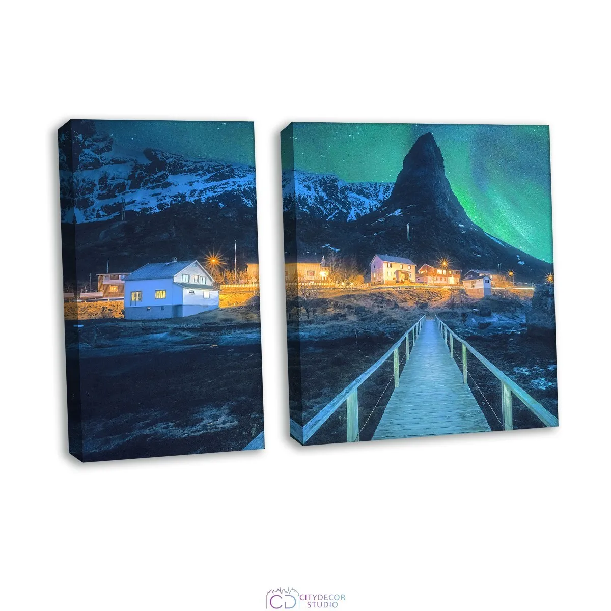 Модульная картина Citydecor Новый Год арт. 12.35 (2 модуля) 70x100 см