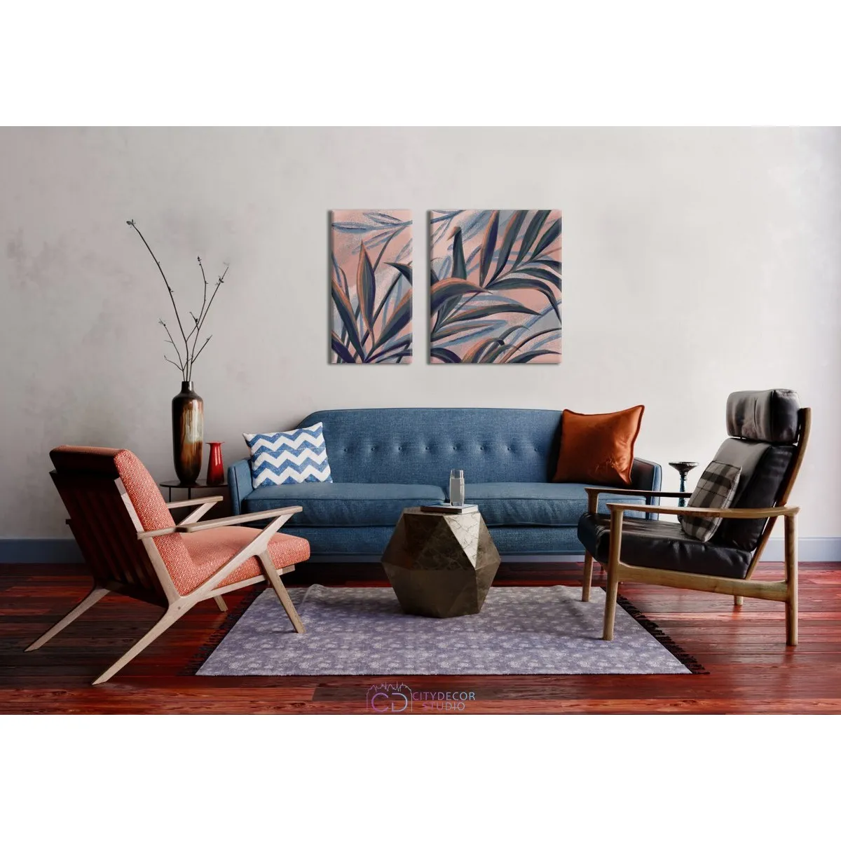 Модульная картина Citydecor Sunset арт. 12.40 (2 модуля) 70x100 см
