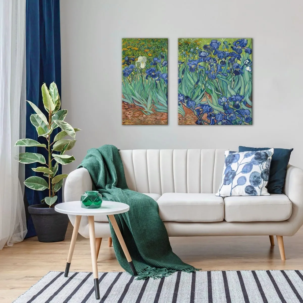 Модульная картина Citydecor "Ирисы", Винсент ван Гог. Репродукция, арт. 12.48 (2 модуля) 70x100 см
