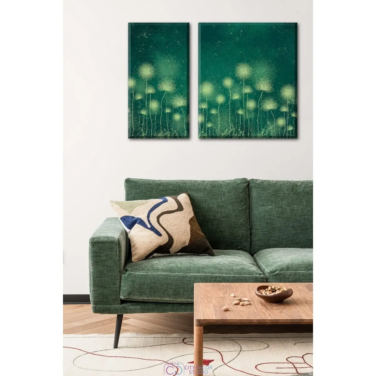 Дизайнерская модульная картина Citydecor Невесомость арт. 12.65 (2 модуля) 70x100 см