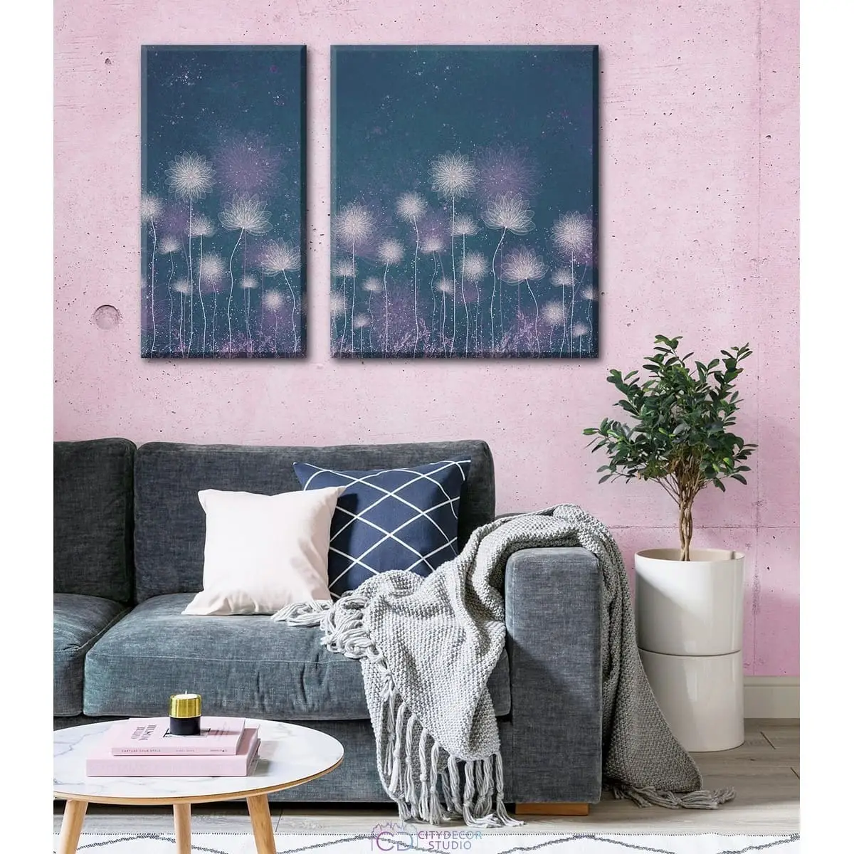 Дизайнерская модульная картина Citydecor Невесомость арт. 12.67 (2 модуля) 70x100 см