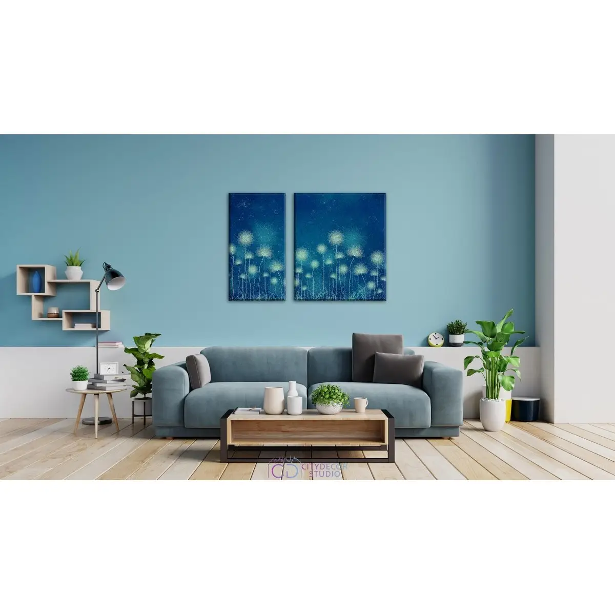 Дизайнерская модульная картина Citydecor Невесомость арт. 12.68 (2 модуля) 70x100 см