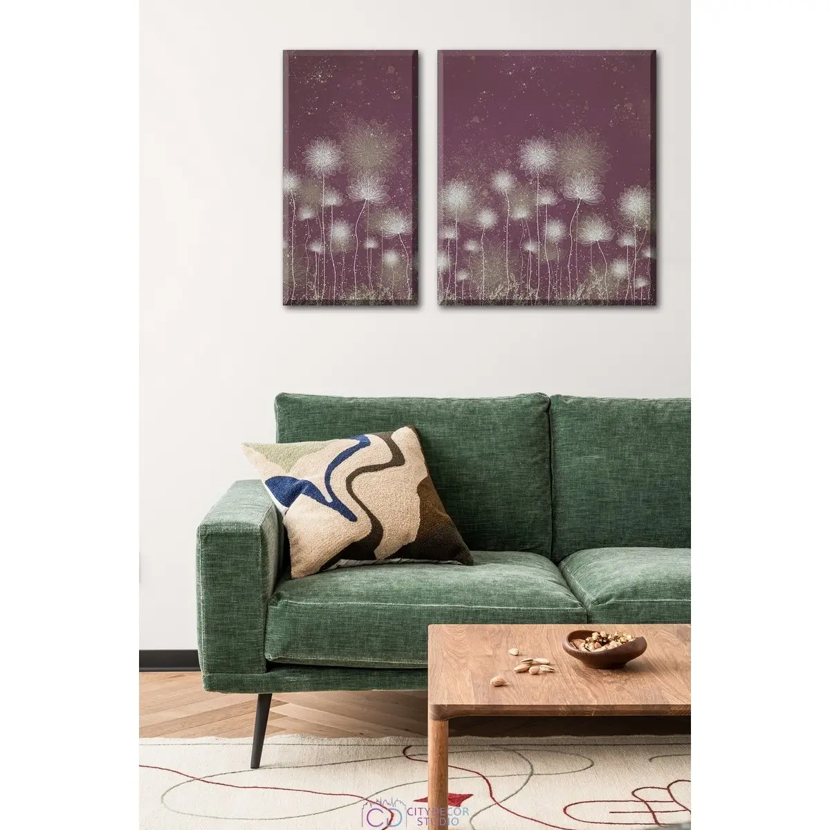 Дизайнерская модульная картина Citydecor Невесомость арт. 12.70 (2 модуля) 70x100 см