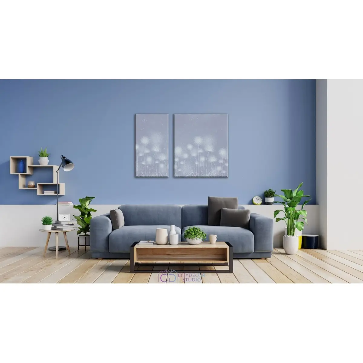 Дизайнерская модульная картина Citydecor Невесомость арт. 12.71 (2 модуля) 70x100 см