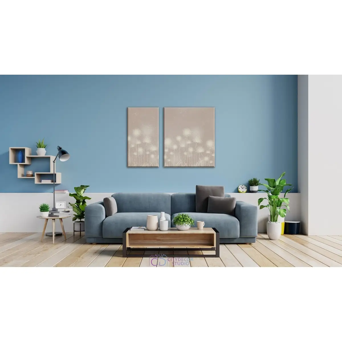 Дизайнерская модульная картина Citydecor Невесомость арт. 12.72 (2 модуля) 70x100 см