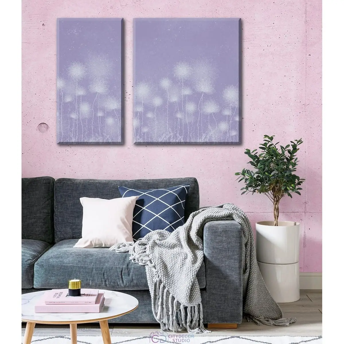 Дизайнерская модульная картина Citydecor Невесомость арт. 12.73 (2 модуля) 70x100 см