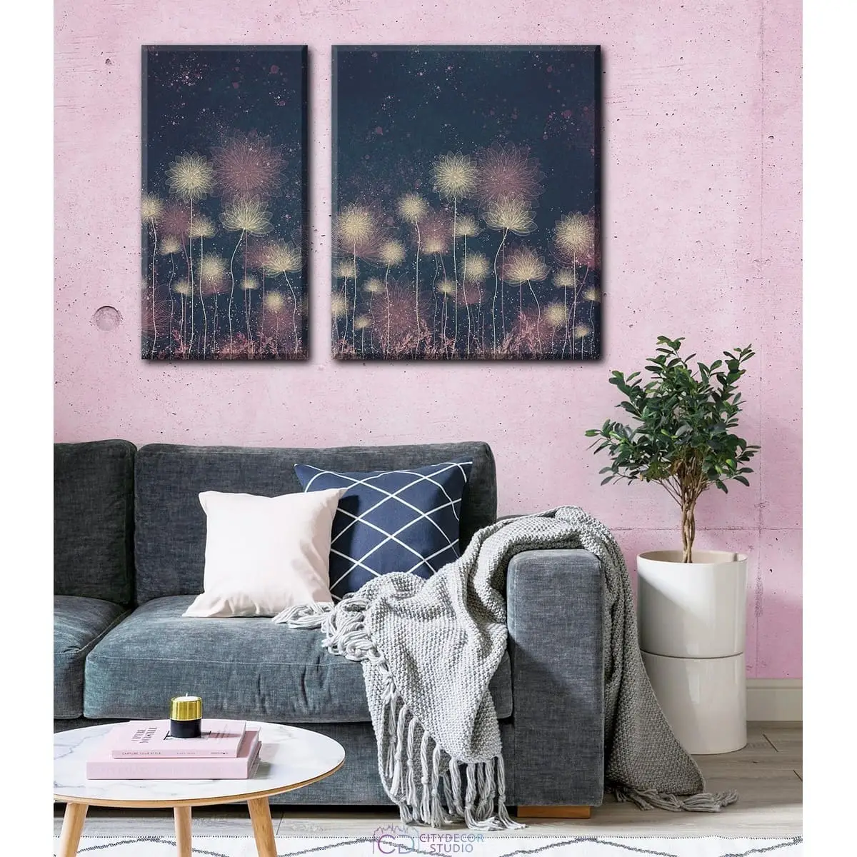 Дизайнерская модульная картина Citydecor Невесомость арт. 12.74 (2 модуля) 70x100 см