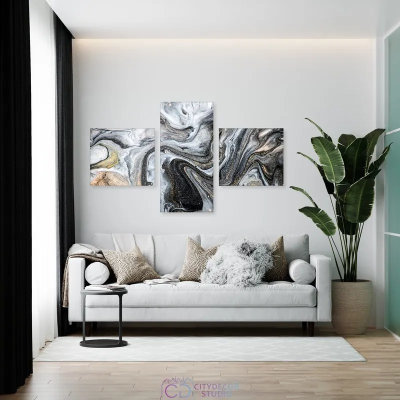 Модульная картина Citydecor Абстракция арт. 13.1 (3 модуля) 77x133 см