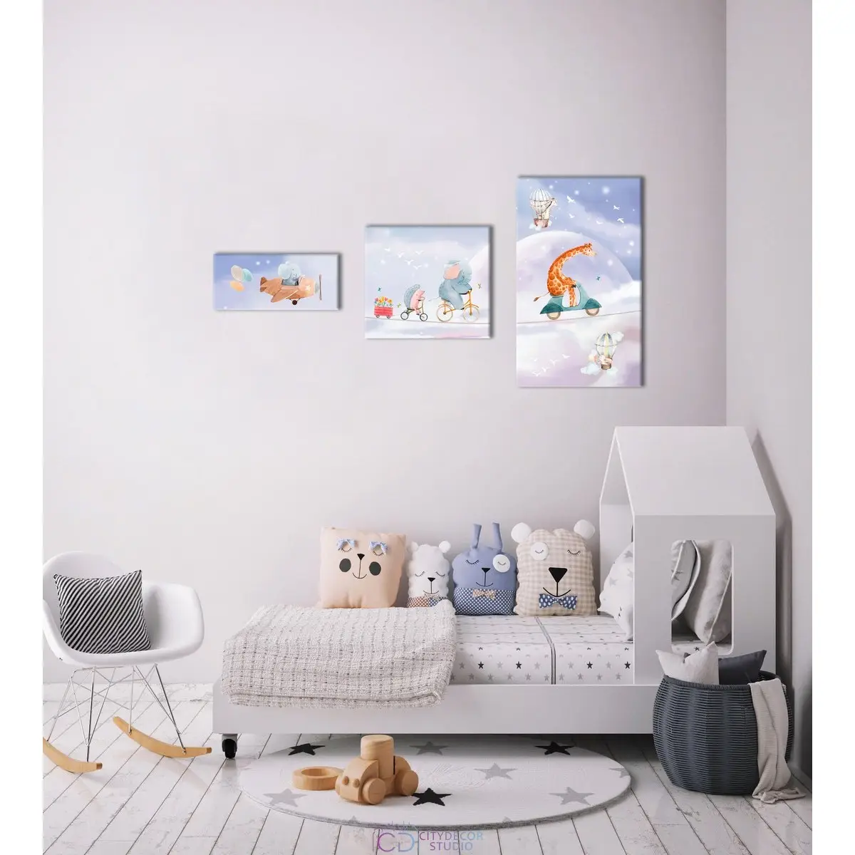 Модульная картина Citydecor Детская арт.14.4 (3 модуля) 75x141 см