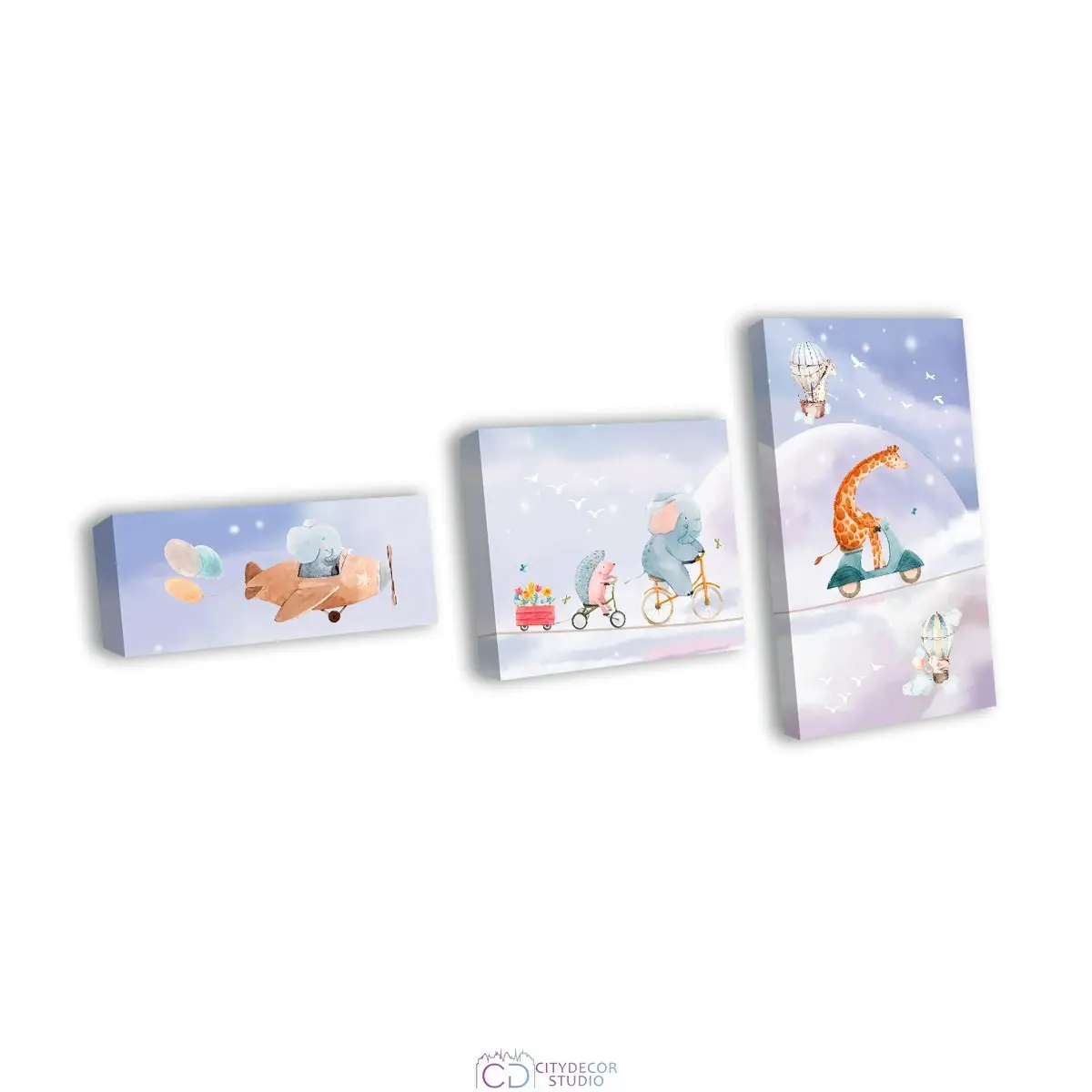 Модульная картина Citydecor Детская арт.14.4 (3 модуля) 75x141 см