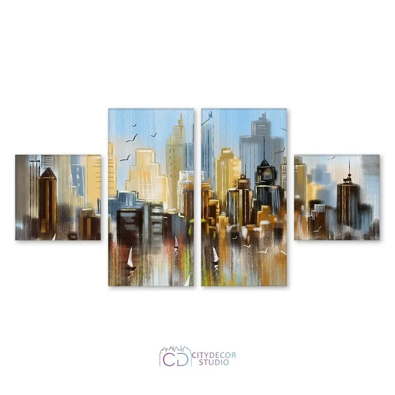 Модульная картина Citydecor Города/Архитектура арт. 15.5 (3 модуля) 77x157 см