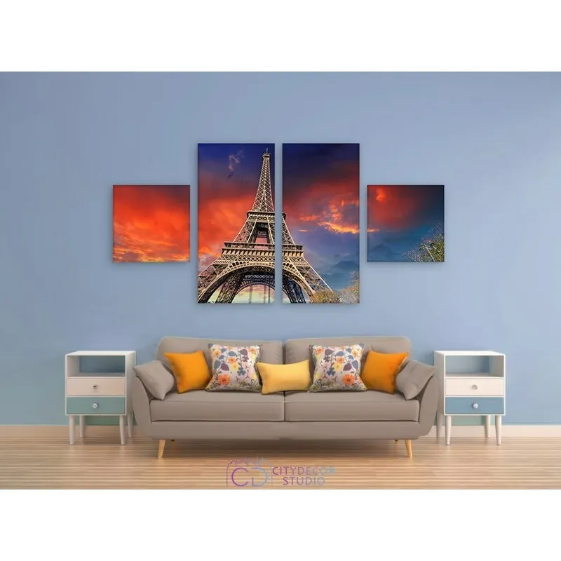 Модульная картина Citydecor Города/Архитектура арт. 15.6 (4 модуля) 77x157 см