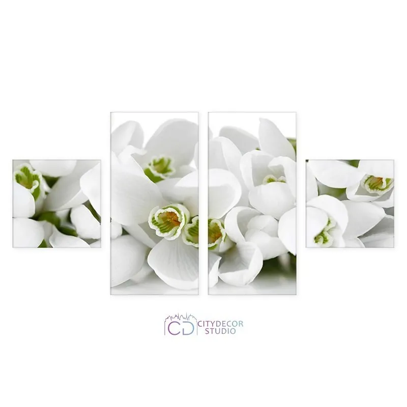 Модульная картина Citydecor Цветы/Растения арт. 15.9 (4 модуля) 77x157 см
