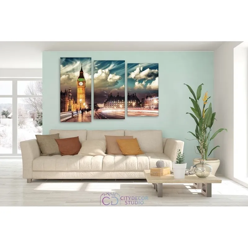 Модульная картина Citydecor Города/Архитектура арт. 16.10 (3 модуля) 77x117 см