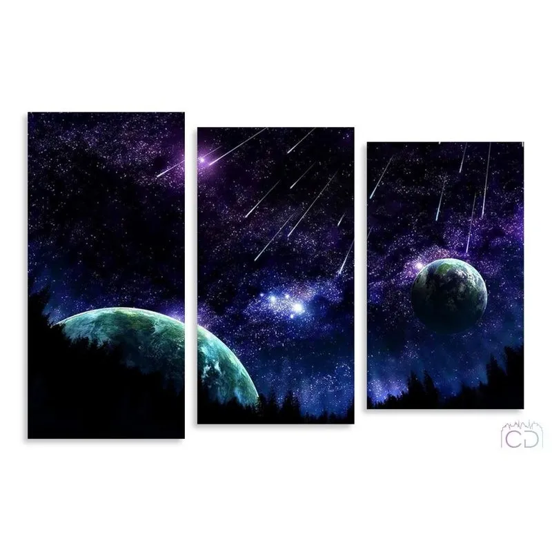 Модульная картина Citydecor Космос арт. 16.47 (3 модуля) 77x117 см