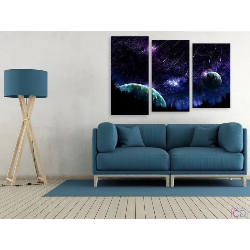 Модульная картина Citydecor Космос арт. 16.47 (3 модуля) 77x117 см