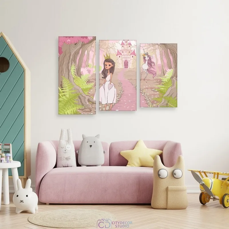 Модульная картина Citydecor Princess арт. 16.50 (3 модуля) 77x117 см