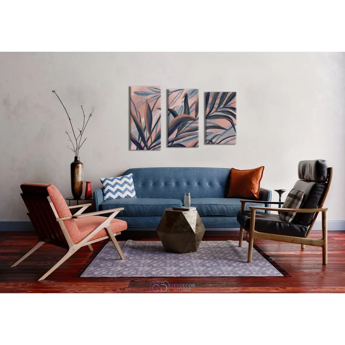 Модульная картина Citydecor Sunset арт. 16.60 (3 модуля) 77x117 см