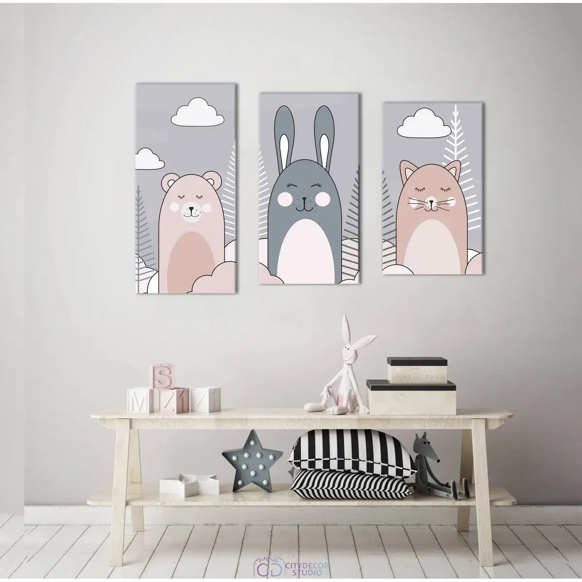 Модульная картина Citydecor Детская арт. 16.67 (3 модуля) 77x117 см