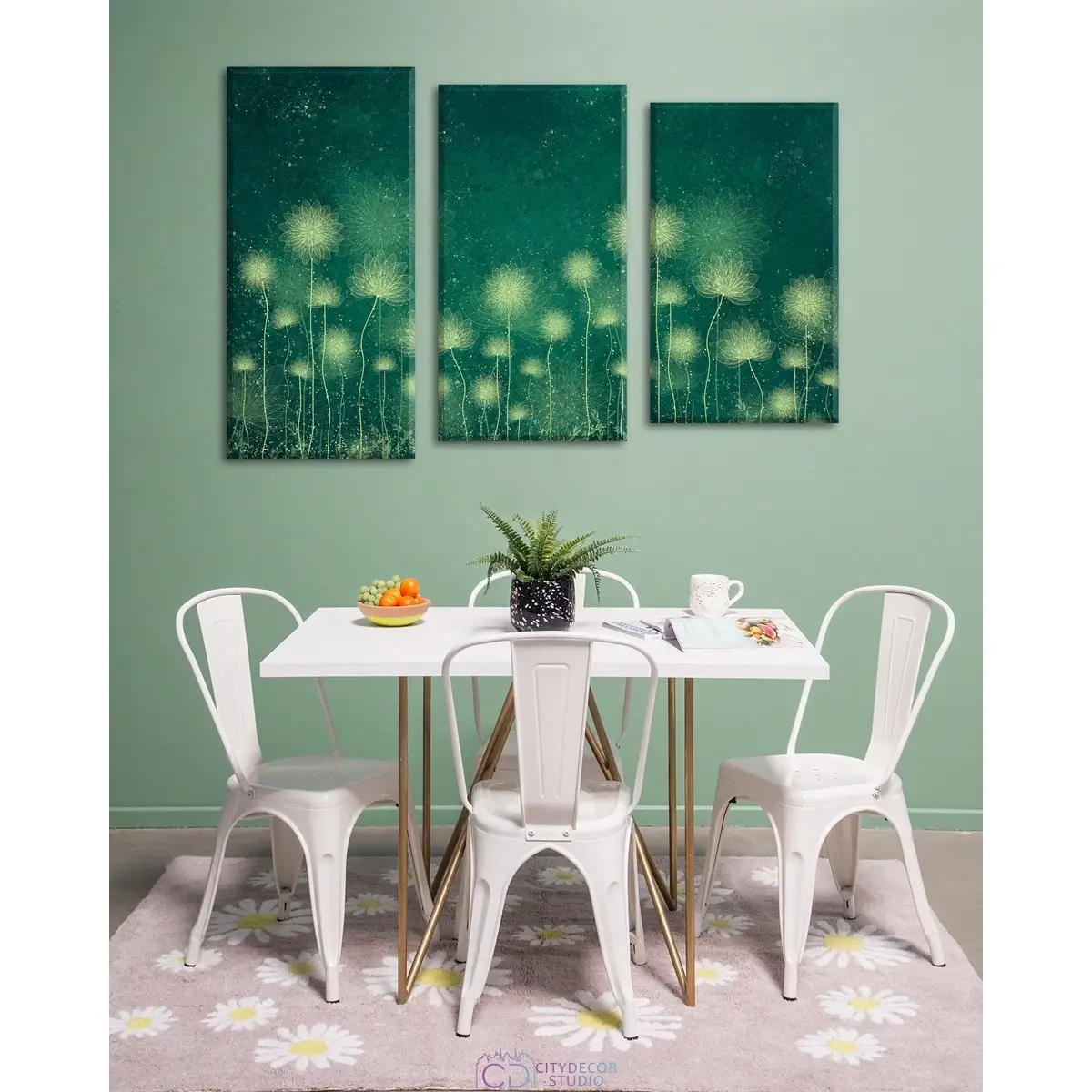 Дизайнерская модульная картина Citydecor Невесомость арт. 16.68 (3 модуля) 77x117 см
