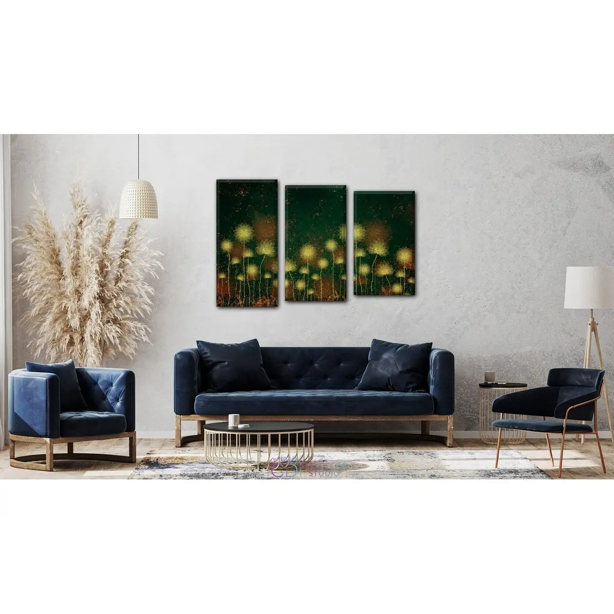 Дизайнерская модульная картина Citydecor Невесомость арт. 16.69 (3 модуля) 77x117 см