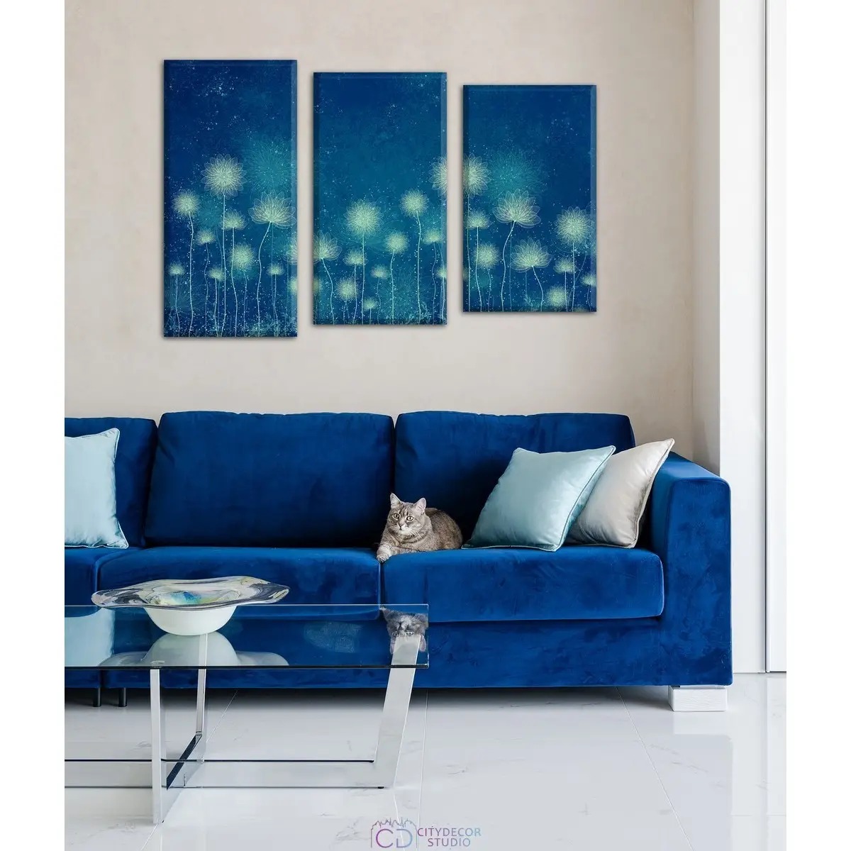Дизайнерская модульная картина Citydecor Невесомость арт. 16.71 (3 модуля) 77x117 см