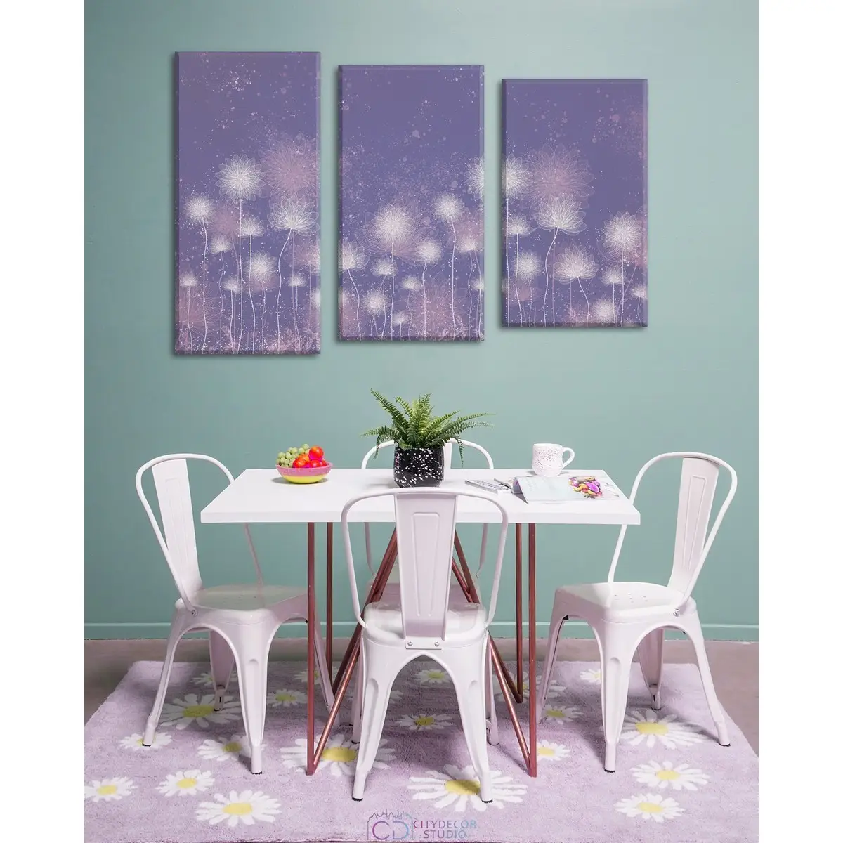Дизайнерская модульная картина Citydecor Невесомость арт. 16.72 (3 модуля) 77x117 см