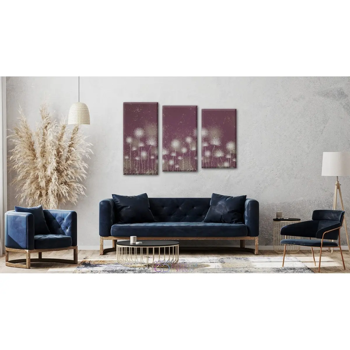 Дизайнерская модульная картина Citydecor Невесомость арт. 16.73 (3 модуля) 77x117 см