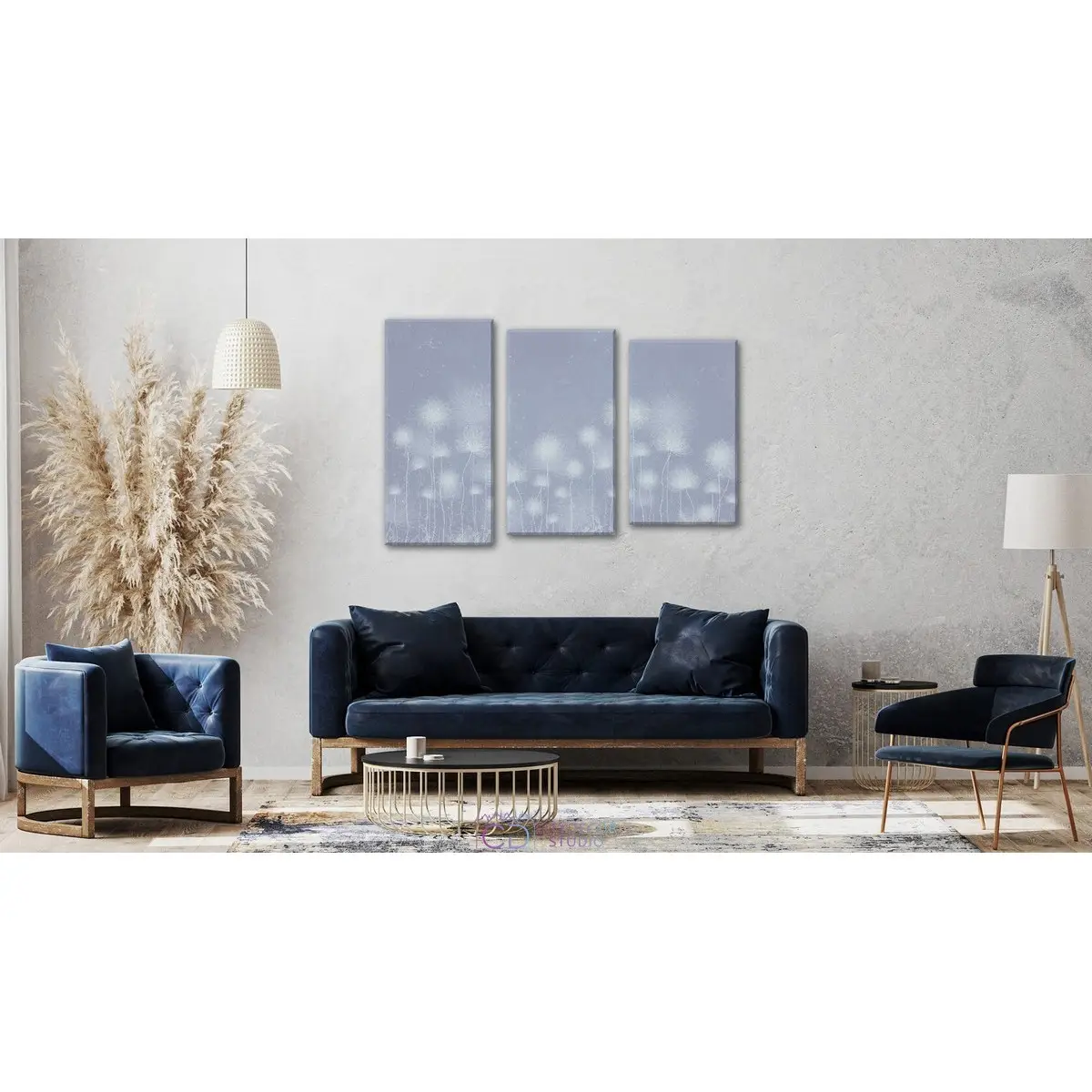 Дизайнерская модульная картина Citydecor Невесомость арт. 16.74 (3 модуля) 77x117 см