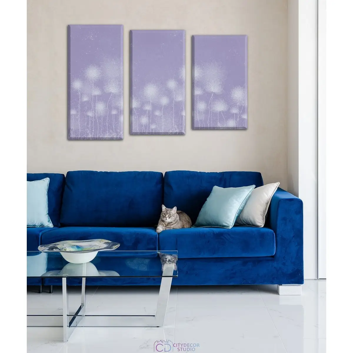 Дизайнерская модульная картина Citydecor Невесомость арт. 16.76 (3 модуля) 77x117 см