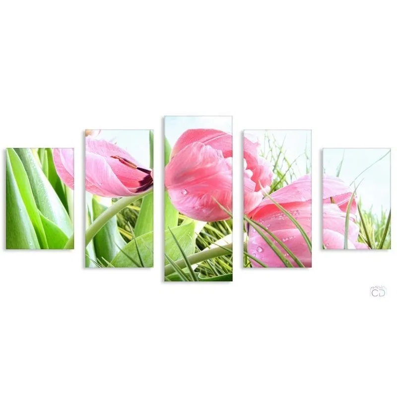 Модульная картина Citydecor Цветы/Растения арт. 17.19 (5 модулей) 90x197 см