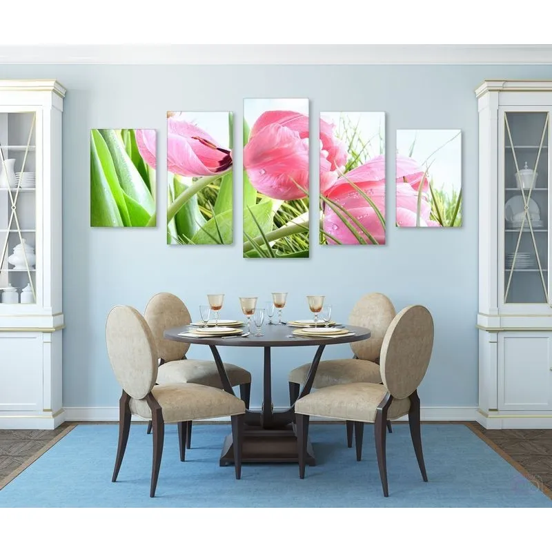 Модульная картина Citydecor Цветы/Растения арт. 17.19 (5 модулей) 90x197 см