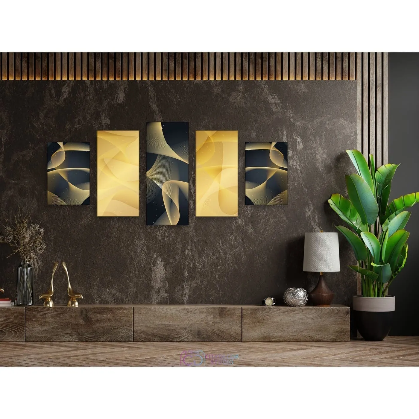 Модульная картина Citydecor Абстракция арт. 17.24 (5 модулей) 90x197 см