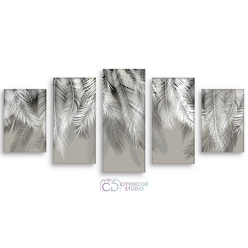 Модульная картина Citydecor Цветы/Растения арт. 17.3 (5 модулей) 90x197 см