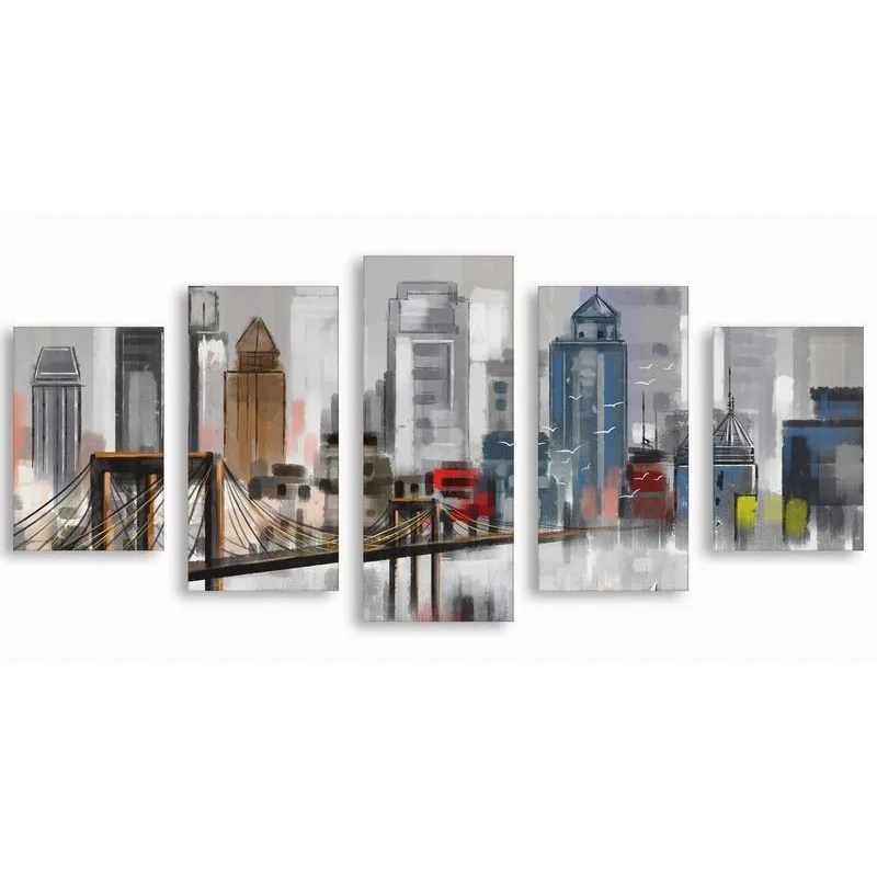 Модульная картина Citydecor Города/Архитектура арт. 17.4 (5 модулей) 90x197 см