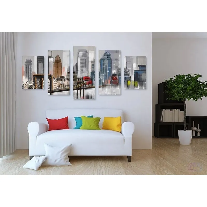 Модульная картина Citydecor Города/Архитектура арт. 17.4 (5 модулей) 90x197 см