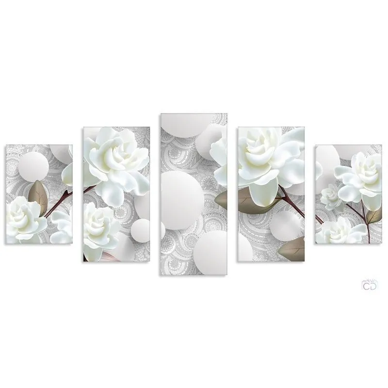 Модульная картина Citydecor Цветы/Растения арт. 17.6 (5 модулей) 90x197 см