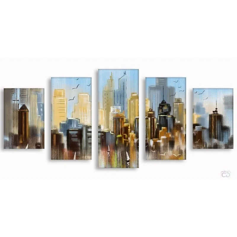 Модульная картина Citydecor Города/Архитектура арт. 17.8 (5 модулей) 90x197 см