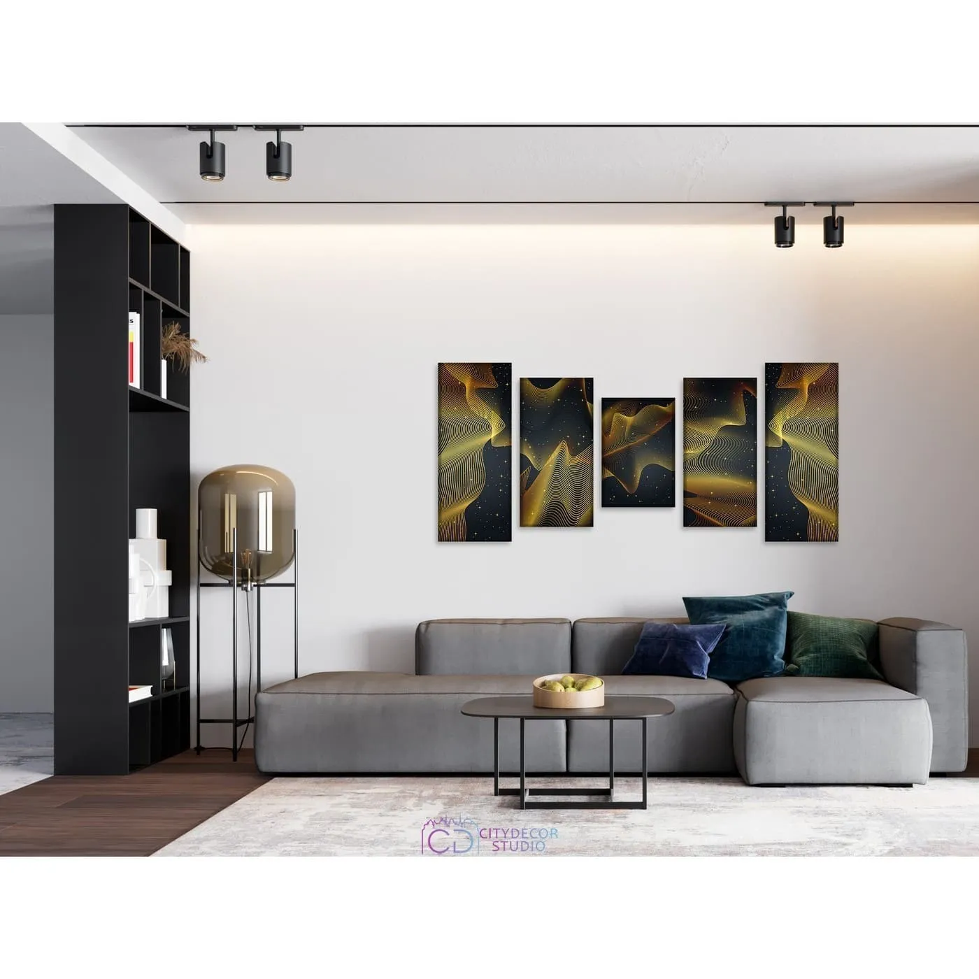 Модульная картина Citydecor Абстракция арт. 18.17 (5 модулей) 90x197 см