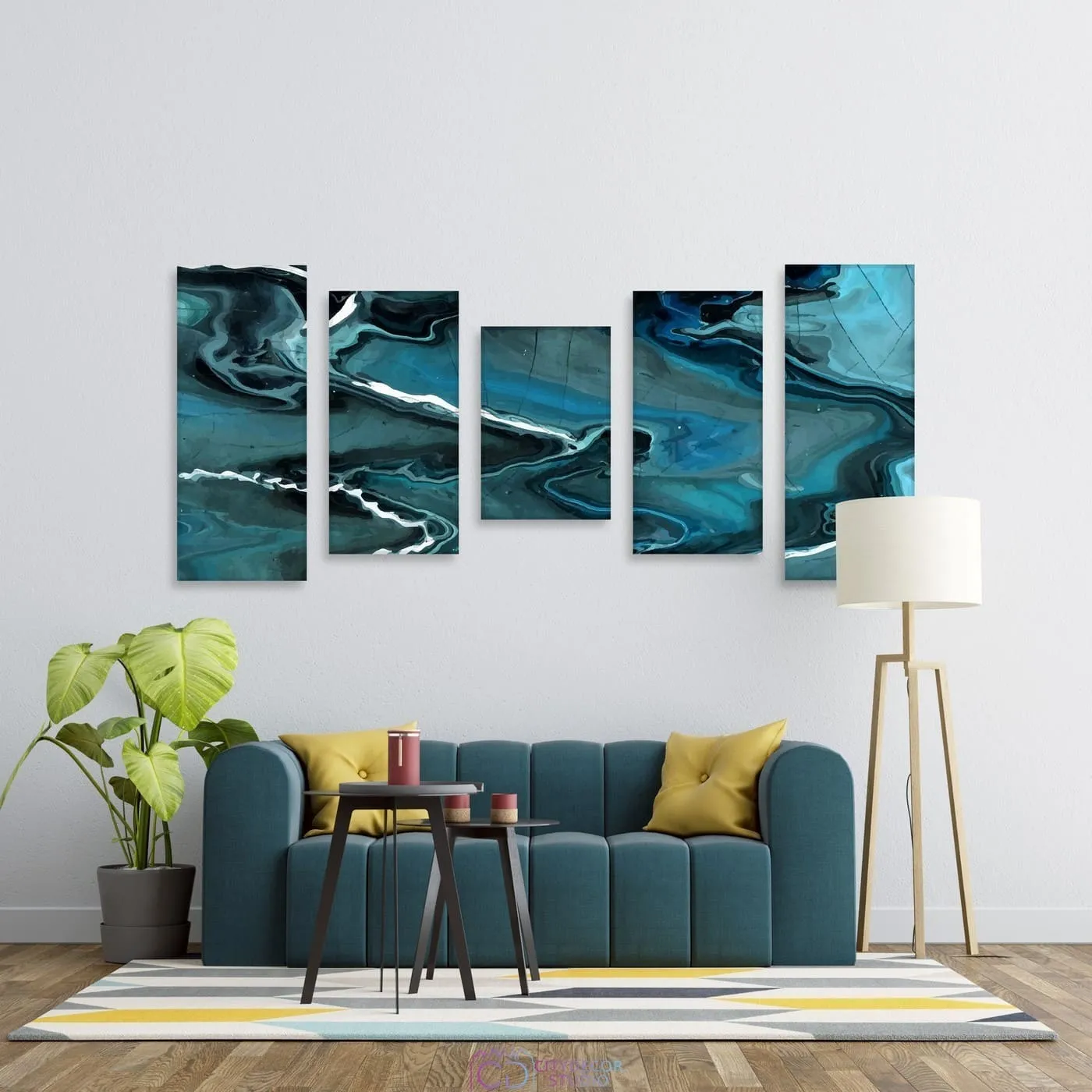 Модульная картина Citydecor Абстракция арт. 18.18 (5 модулей) 90x197 см